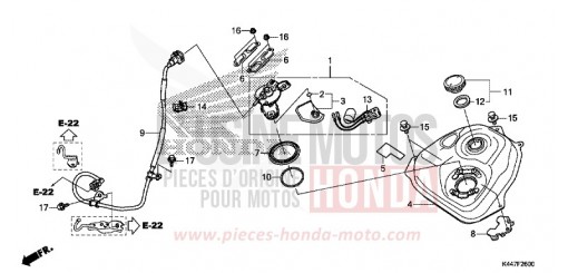 RESERVOIR A CARBURANT NSC110MPDH de 2017